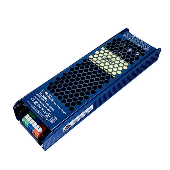 Led Power Supply 24V 500W IP20 Constant Voltage Transformer for Led Lights, AC 100-130V Input