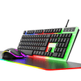 thumbnail image 1 of Led Rainbow Color Backlight Adjustable Gaming Game USB Wired Keyboard Mouse Set - Wired USB Lighting Gaming Computer Touch Keyboard and Mouse Set Black, 1 of 6