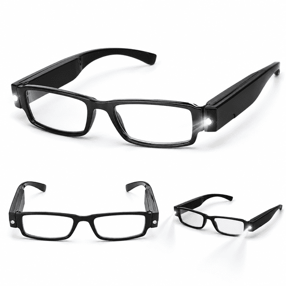Led Readers Reading Glasses with Lights in The Frame Eyeglasses with Lights and Magnifier Bright Lighted Reading Glasses for Men Women Lightweight Reading Glasses Eyeglasses