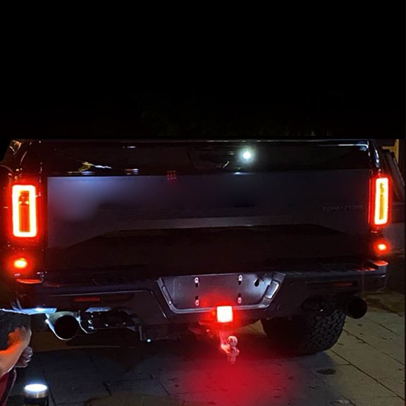 Led Rear Brake Fog Light Square Pilot Light Rear Lip Bumper Lamp Made Of Quality Abs Led Brake Lights Brake Lights (Red Shell) Fangkenuo