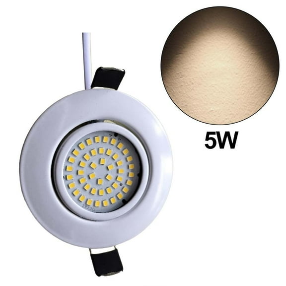 Led Recessed Spotlight Flat Dimmable 5W Bathroom Recessed Light 3000K Warm White