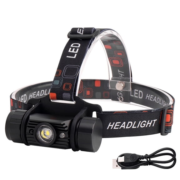 Led Rechargeable Headlight,Motion Sensor Adjustable Headband Headlight for Adults Outdoor Camping Running Riding