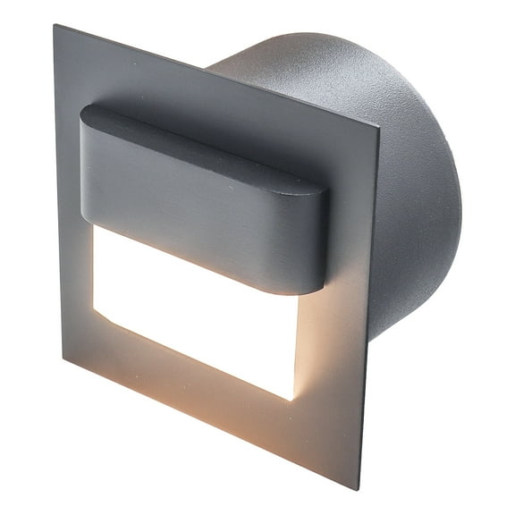 Led Rectangular Black Staircase Light -1.2w Energy-Saving Night Light, Ac90-240v Warm White 3000k, Embedded Installation, Aluminum Alloy+Pmma, Suitable For Homes, Hotels, Villas, Cinemas