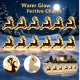 thumbnail image 1 of Led Reindeer Wall Decorations, Wooden Led Illuminated Reindeer Wall Hangings 12Pcs Lights & 1 Remote Set For Home Holiday Display, 1 of 8
