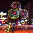 thumbnail image 1 of Led Rose Balloons, Transparent LED Light Up Balloons, Helium Glow Bubble Balloons with String Lights for Party Birthday Wedding Festival Decorations, 1 of 12