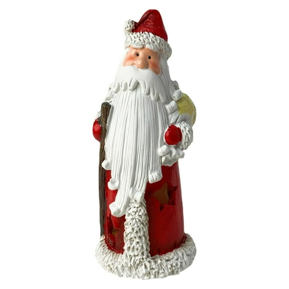 Led Santa Figurine, A Led Santa Figurine, Christmas Santa Figurine with Led Light, Resin Sculpture for Holiday Home Decor, by Elapind
