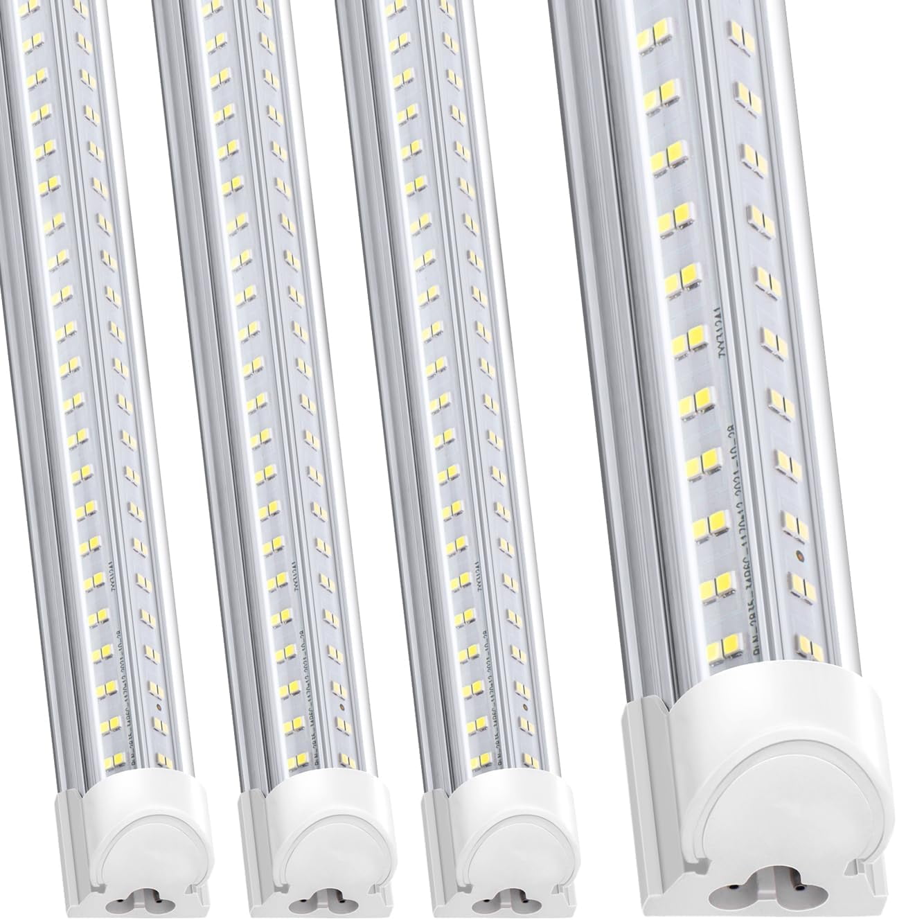 Led Shop Lights 4FT 4 Packs, 75W 9500LM 5000K, Linkable 4ft Led Shop Light, Super Bright 4 Foot Led Shop Lights for Workshop, V Shape 4 ft Led Light Fixture, 4 Row Led Tube Lights