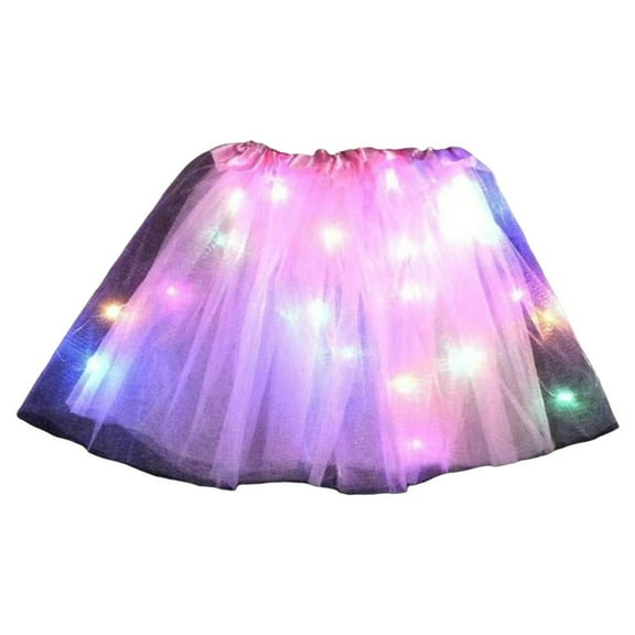 Led Skirt for Women, Women Tutu Skirt LED Light Up, White Tulle Light Up Skirts Knee Length Tutu, for Rave Festivals and Parties C3W9