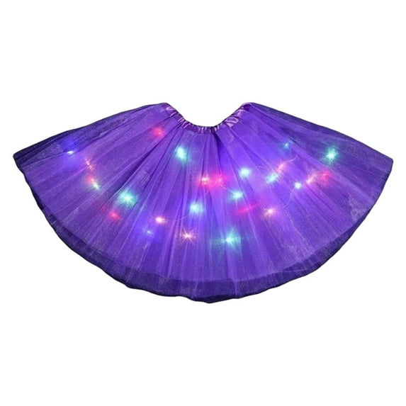 Led Skirt for Women, Women Tutu Skirt LED Light Up, White Tulle Light Up Skirts Knee Length Tutu, for Rave Festivals and Parties T1S2
