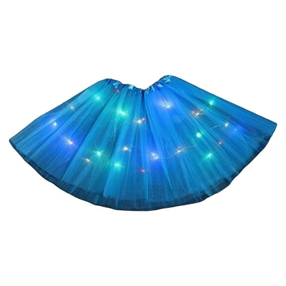 Led Skirt for Women, Women Tutu Skirt LED Light Up, White Tulle Light Up Skirts Knee Length Tutu, for Rave Festivals and Parties T8