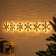 thumbnail image 1 of Led Snowflake Wall Lights with Warm White Glow, Set of 7, Brown Frame, for Indoor and Outdoor Wall Decor, Christmas Decorations, 1 of 4