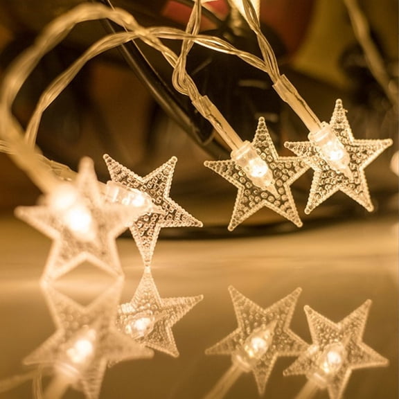 Led Star Snowflake String Lights, 3D Design Durable , Solar & Battery Usb Powered, 1.5M 3M 6M Length, Indoor Outdoor Party Wedding Decoration