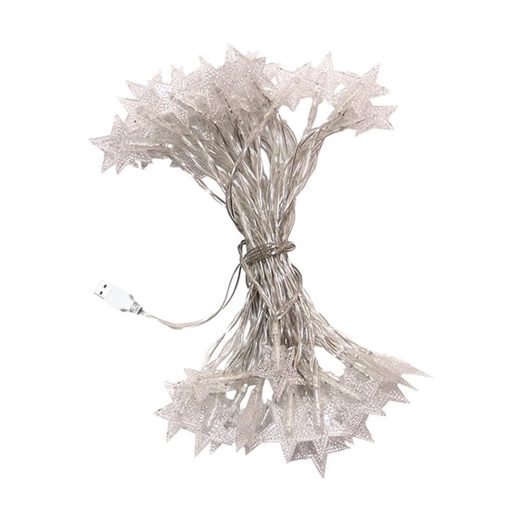 Led Star String Lights, Waterproof Christmas USB String Lights Star, Hanging Fairy Star Fairy Lights for Bedroom Light Star