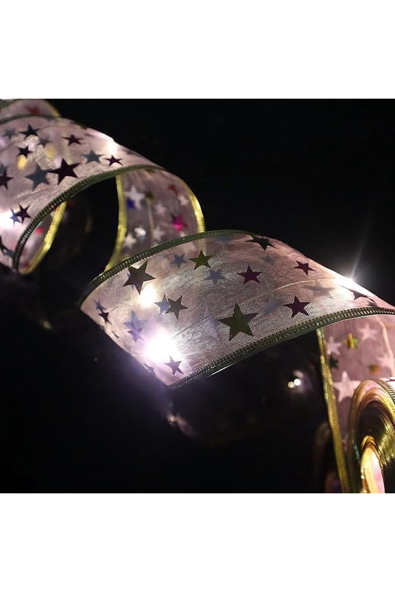 Led Stars ribbon souvenir lights Fairy String Light for Battery Operated & USB Powered Fairy String Lights with Timer for Xmas Tree Decor