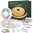 thumbnail image 1 of Led Strip Lights 16.4 Feet Dimmable Warm White Led Light Strip Flexible Led Rope Lights 12v Under Cabinet Lighting Kits with UL Power Supply, Adhesive Clips, Dimmer Switch and Connectors 1, 1 of 27