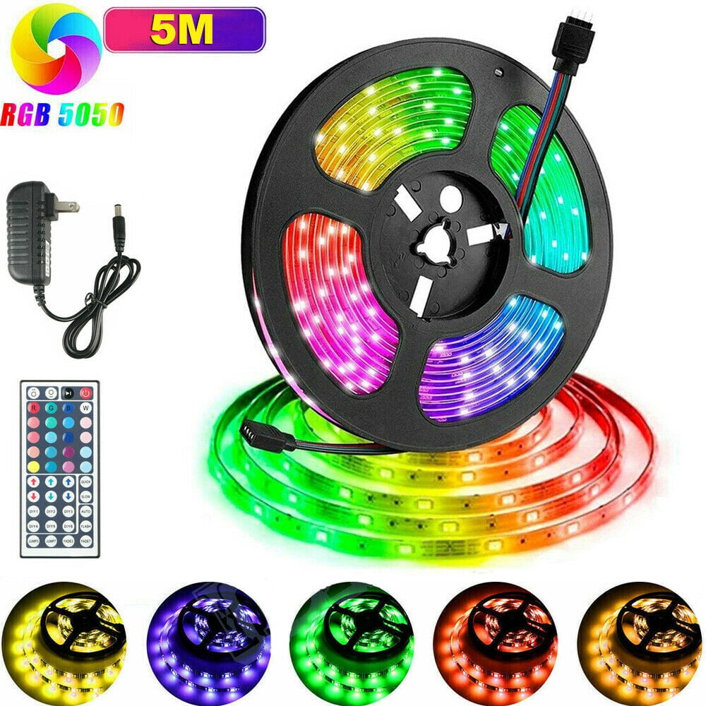 Led Strip Lights 16.4ft RGB Led Room Lights 5050 Led Tape Lights Color ...