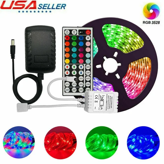 Led Strip Lights 2835 Multicolor Flexible RGB with 44 Key Remote Power Adapter