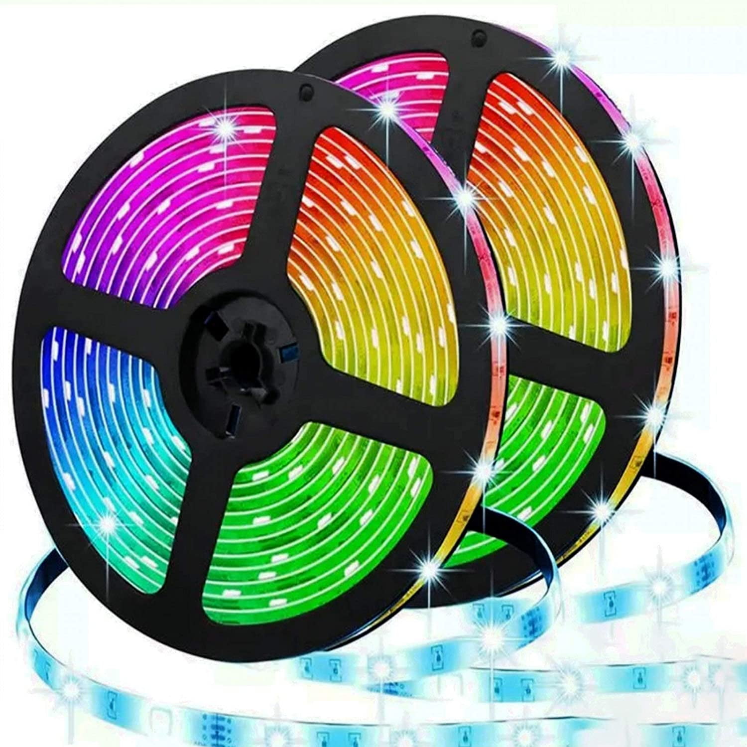 Led Strip Lights, 32.8ft 300LEDs Waterproof Flexible LED Lights with 44 Keys IR Remote Controller and 12V Power Supply for Bedroom House and Home Decoration