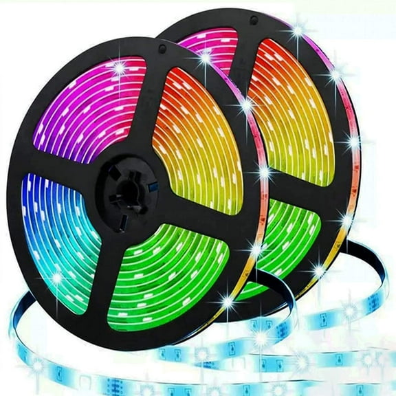Led Strip Lights, 32.8ft 300LEDs Waterproof Flexible LED Lights with 44 Keys IR Remote Controller and 12V Power Supply for Bedroom House and Home Decoration