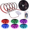 thumbnail image 1 of Led Strip Lights Battery Powered RGB Led Strip Rope Lights Waterproof Led Lights with Remote Control Flexible Led Strip Lighting 2M 6.56ft, 1 of 5