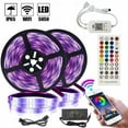 thumbnail image 1 of Led Strip Lights Works with Alexa,32.8FT Waterproof Smart Bluetooth Music Rope Lights Controller with Remote,Multicolor, 1 of 7