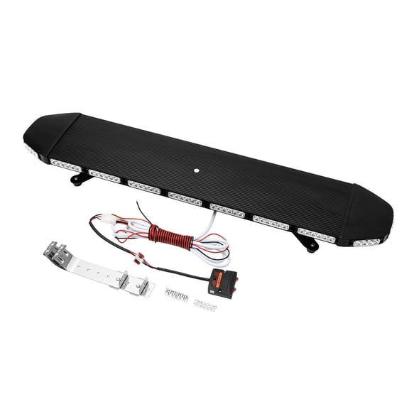 Led Strobe Lights Bar Amber/White - Automotive Emergency Strobe Lights 108LED 47" Amber-White Strobe Light Bar Emergency Beacon Warn Tow Truck Response
