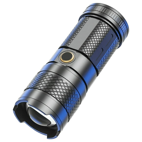 Led Strong Light Flashlight Rechargeable Camping Torch 1000LM W/ Cob Tail LightOutdoor Zoom Torch for Outdoor Use
