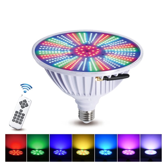 Led Swimming Pool Underwater Lights PAR38 Light Source Underwater Replacement Colorful E26E27 Embedded Lights 12V-40W , 120V-40W ,High Efficiency