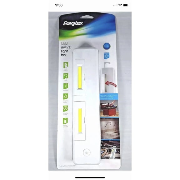 Led Swivel Light Bar Energizer Work, Closet, Rv, Camper Flashlight Lumen Candela