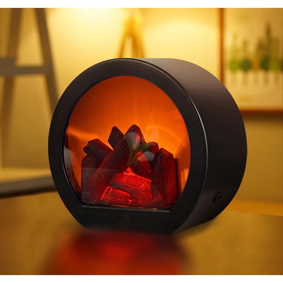 Led Tabletop Fireplace Flame Light