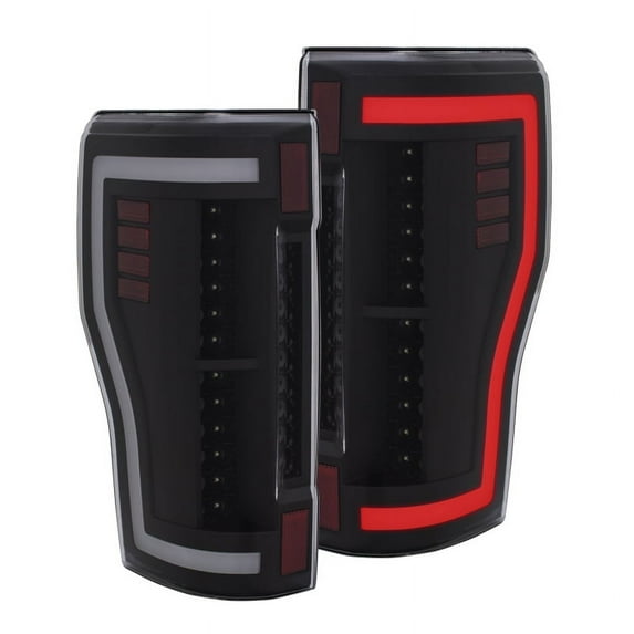 Led Taillights Red/Clear Fits select: 2017-2019 FORD F250, 2017-2019 FORD F350