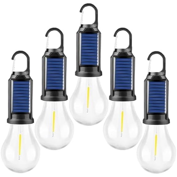 Led Tent Lights 5 Pack Camping Lantern USB Rechargeable Solar Tent Lights,Outdoor Hanging Light Bulbs with Clip Hook 3 Mode Lighting Warm White$$Sport & Recreation Other