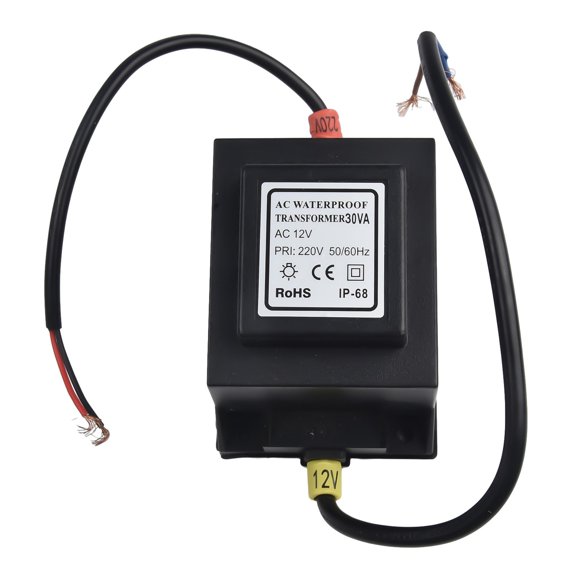 Led Transformer 12V Power Supply Ac/Ac 5-80W Outdoor Power Supply Transformer With Eu Plug Ip67 For Led Lighting Swimming Pool