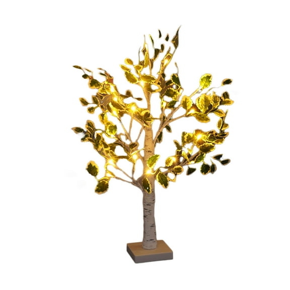 Led Tree Lights Decorative Table Lamp, Battery Powered Warm White 24 Led Flexible Branch Light, Indoor Window Desk Decoration Lighting For Holiday Party Bedroom Living Room Ambient Decor