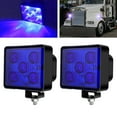 Led Truck Strobe Flashing AIF4 Side Light 2Pcs 24V Blue Emergency