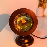 Led USB Sunset Lamp Projector Home Decor Night L i g h t Portable Mood L i g ht For Bedroom Living Room Wall Photography Neon Lights