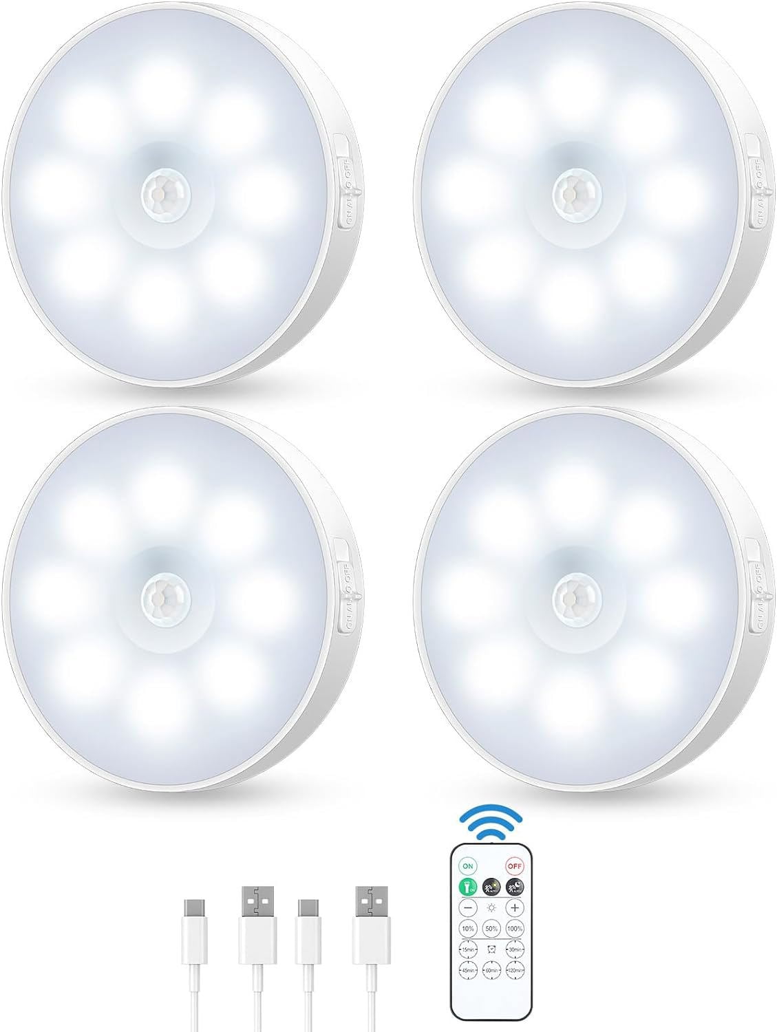 Led Under Lights, Motion Sensor Rechargeable Light, 1000mAh