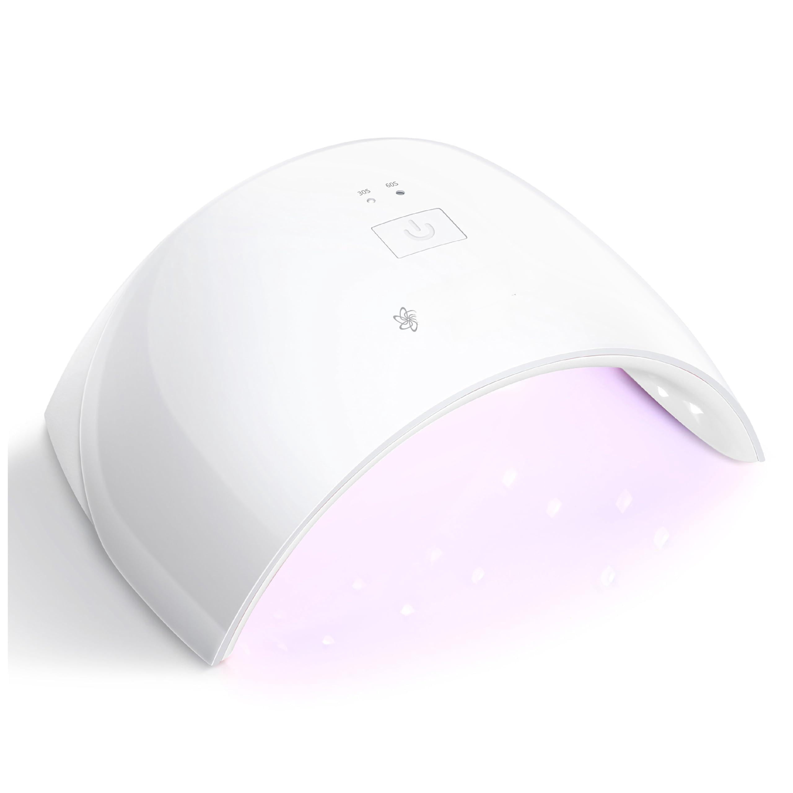 Led Uv Light For Nails  Dryer Gel Polish Lamp With Sensor 2 Timers Sun9c White Gift Women