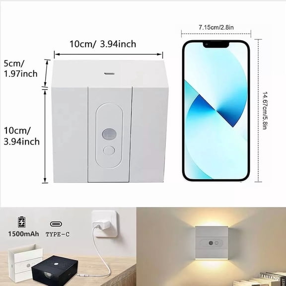 Led Wall Lights Dimmable Usb Rechargeable Wall Light Touch Up Down Wall Light