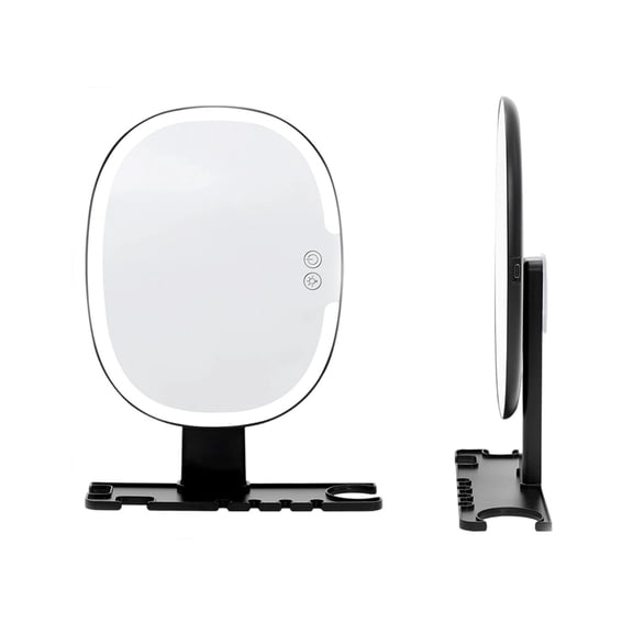 Led Wall Mounted Makeup Mirror for Bathroom Shower with Antifog Shaving Mirror Storage Shelf and Hooks Hanging Vanity Mirror for Men and Women