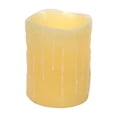 thumbnail image 1 of Led Wax Dripping Pillar Candle (Set Of 3) 4"D X 5"H Wax, Plastic - 2 D Batteries Not Incld., 1 of 2
