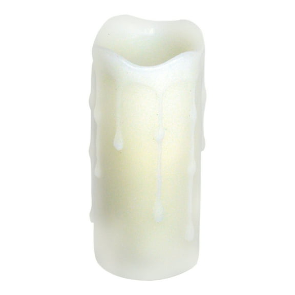 Led Wax Dripping Pillar Candle (Set Of 6) 1.75"D X 4"H Wax, Plastic - 2 Aa Batteries Not Include