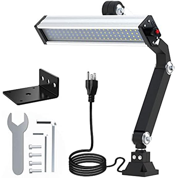 Led Work Light 24W Long Arm Aluminum Alloy Waterproof Table Lamp Can Be Used for Machine Tool CNC Lathe Drilling Machine, US Plug$$Tools & Hardware Other