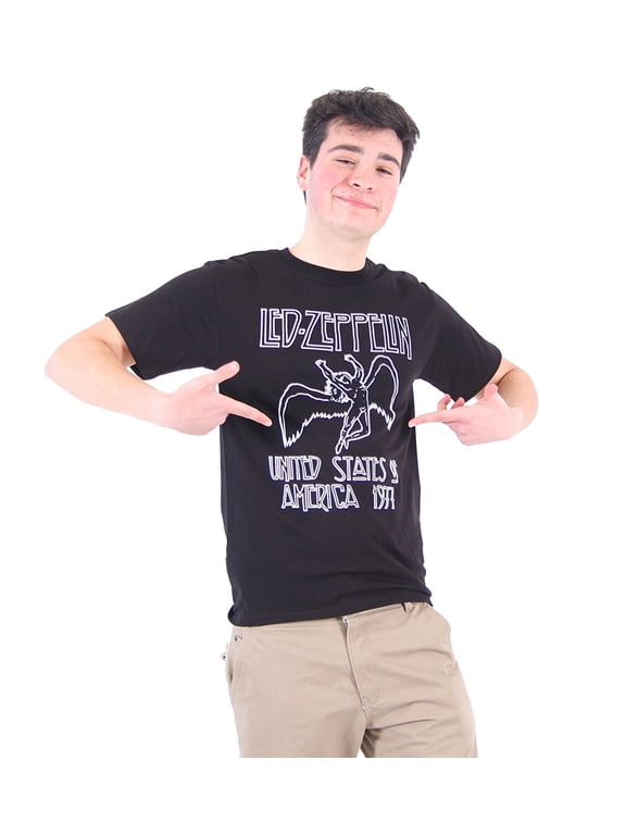 Led Zeppelin 1977 American Tour Black Mens T-shirt