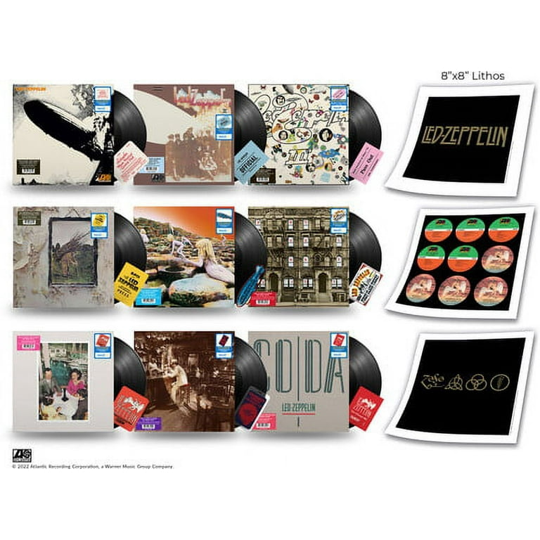 Led Zeppelin - 9 Vinyl Records + Lithographs + Replica Backstage Passes  (Walmart Exclusive)