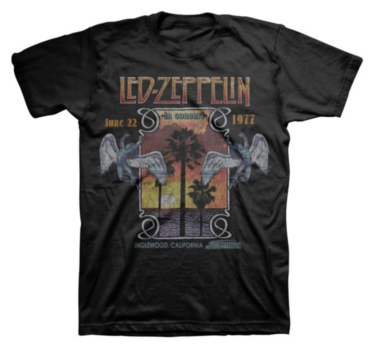 Led Zeppelin Inglewood, California 1977 Concert Shirt Shirt, Size 3Xl