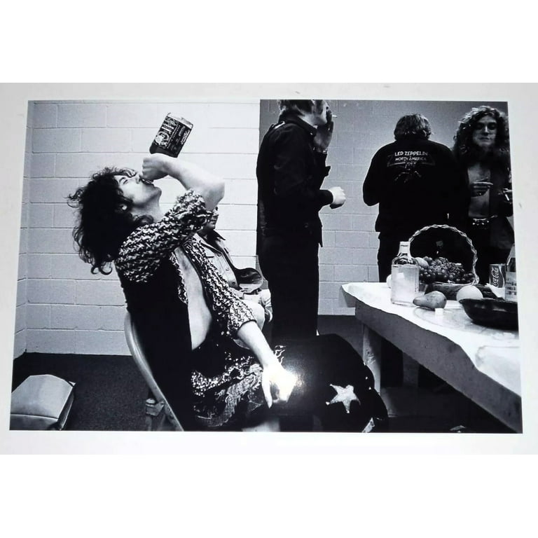 Led Zeppelin Jimmy Page with Jack Daniels, Plant 1975 USA Tour