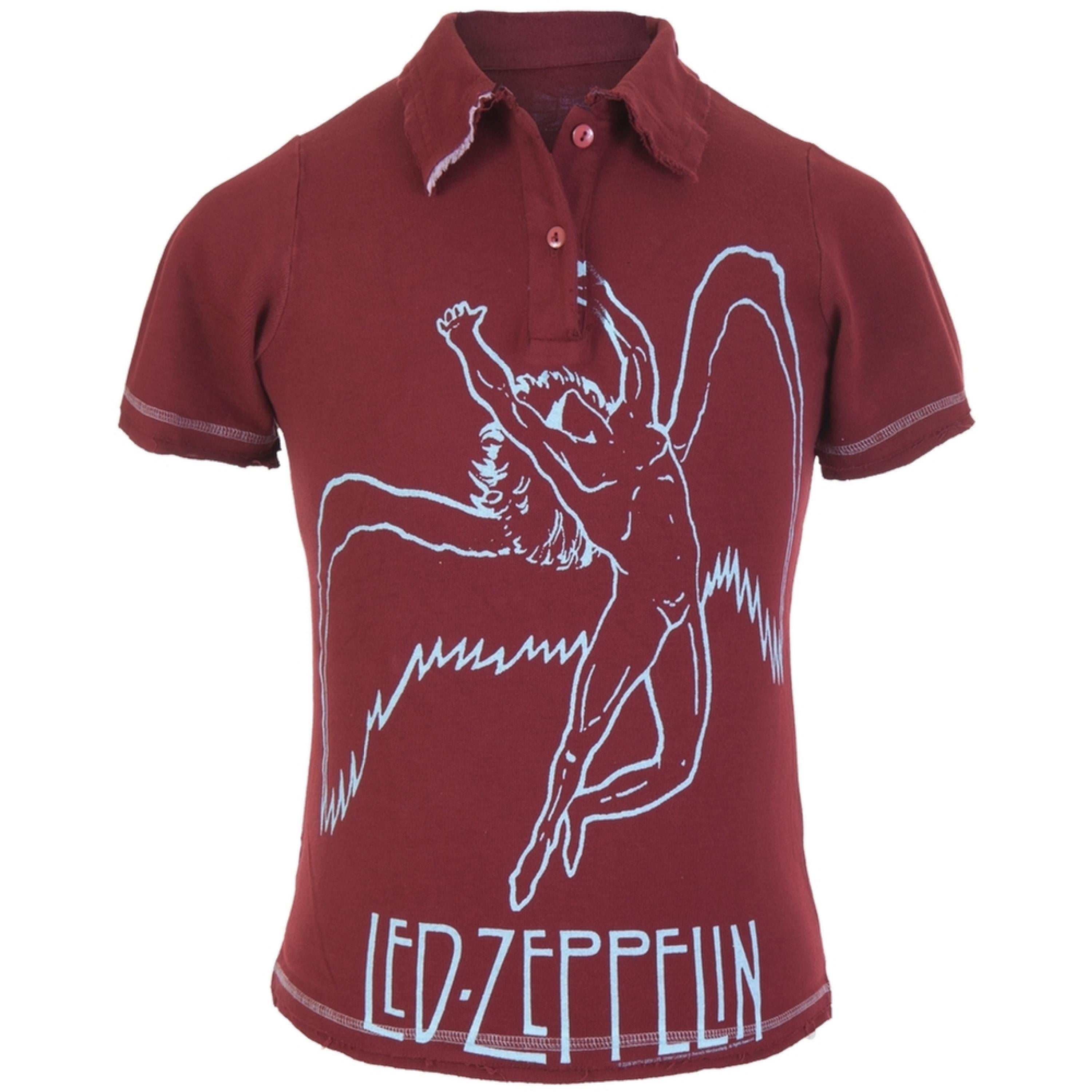 Led Zeppelin Large Swan Juniors Polo Shirt Small Walmart
