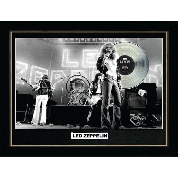 Led Zeppelin Live Framed with Platinum LP