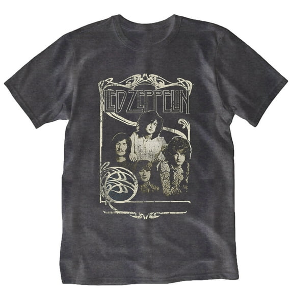 Led Zeppelin Men's 1969 Band Photo T-Shirt Charcoal Grey M